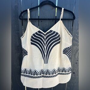 Nema Home Black and Cream Blouse